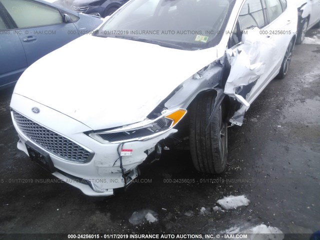 3FA6P0D9XKR137891 - 2019 FORD FUSION TITANIUM WHITE photo 6