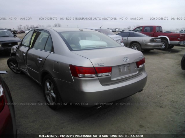 5NPEU46F08H350966 - 2008 HYUNDAI SONATA SE/LIMITED TAN photo 3