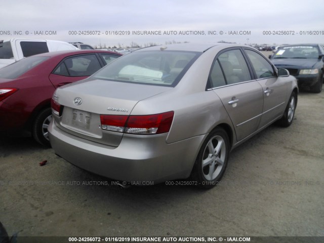 5NPEU46F08H350966 - 2008 HYUNDAI SONATA SE/LIMITED TAN photo 4