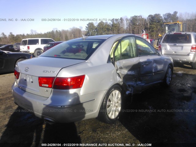 5NPEU46F19H466288 - 2009 HYUNDAI SONATA SE/LIMITED SILVER photo 4