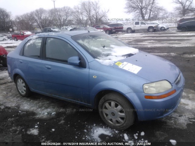 KL1TD52655B296359 - 2005 CHEVROLET AVEO LS Light Blue photo 1