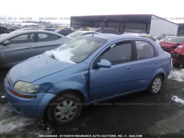 KL1TD52655B296359 - 2005 CHEVROLET AVEO LS Light Blue photo 2