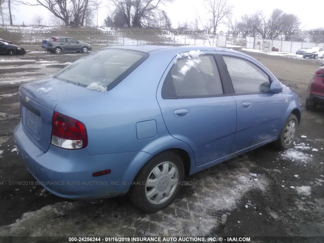 KL1TD52655B296359 - 2005 CHEVROLET AVEO LS Light Blue photo 4