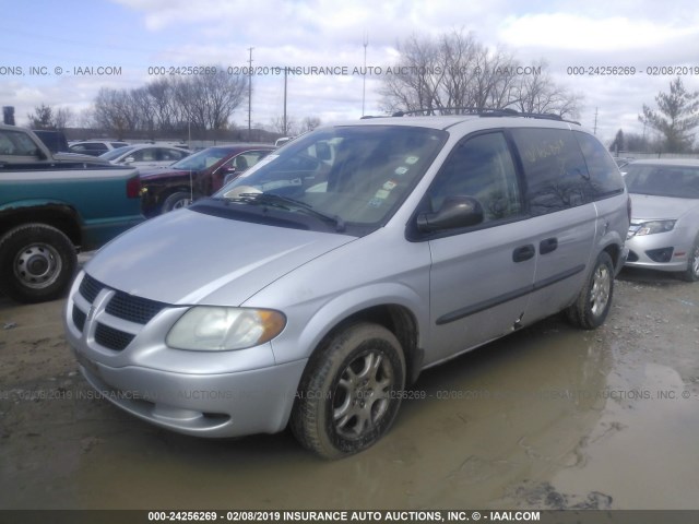 1D4GP25R93B325934 - 2003 DODGE CARAVAN SE SILVER photo 2