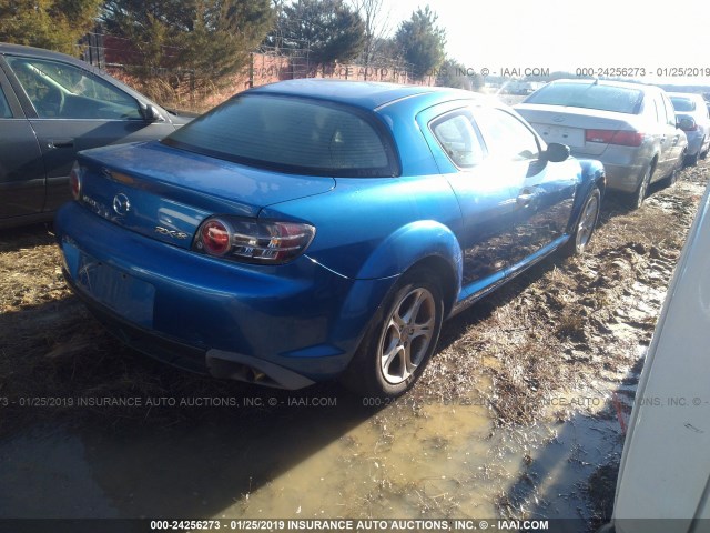 JM1FE17N540123947 - 2004 MAZDA RX8 BLUE photo 4