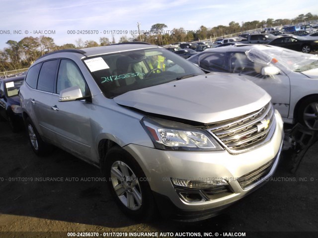 1GNKRHKD7EJ323998 - 2014 CHEVROLET TRAVERSE LT SILVER photo 1