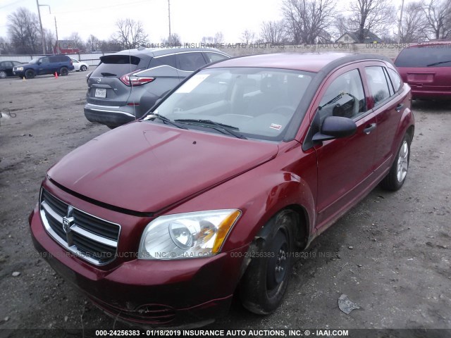 1B3HB48B47D115151 - 2007 DODGE CALIBER SXT MAROON photo 2