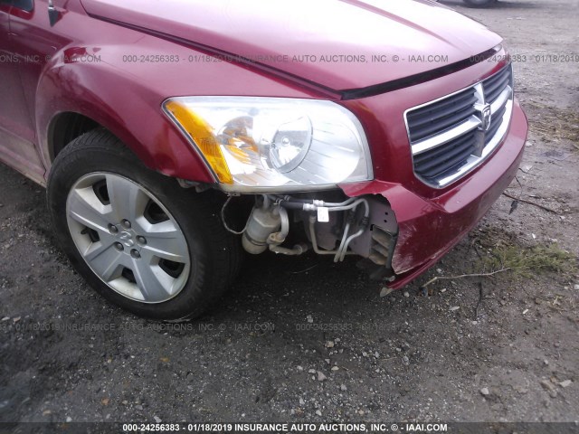 1B3HB48B47D115151 - 2007 DODGE CALIBER SXT MAROON photo 6