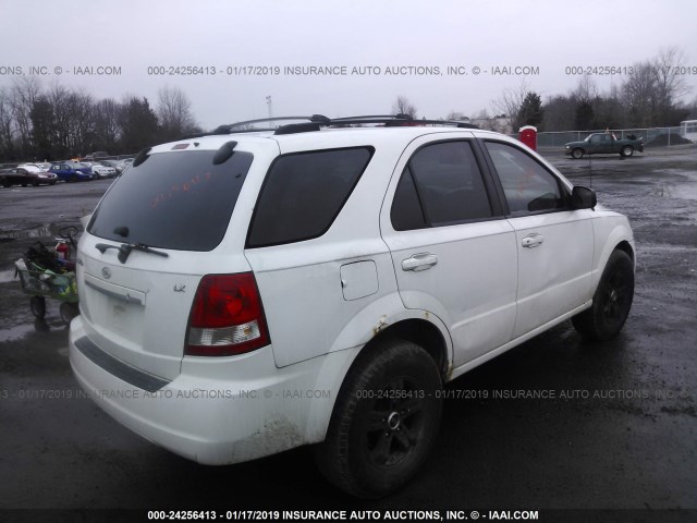 KNDJC733855480101 - 2005 KIA SORENTO EX/LX WHITE photo 4