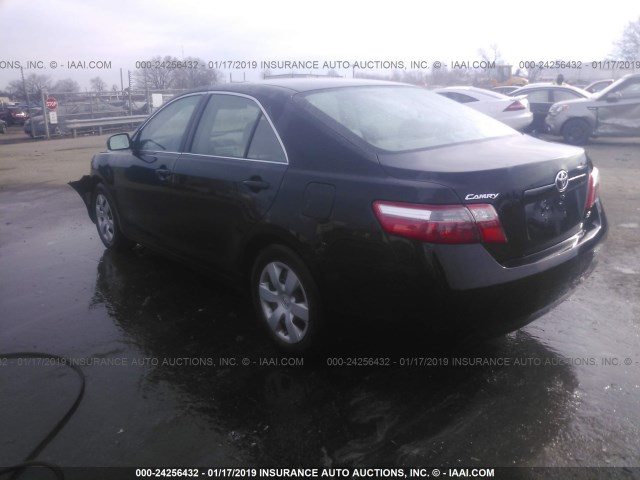 4T1BE46K07U696612 - 2007 TOYOTA CAMRY NEW GENERAT CE/LE/XLE/SE BLACK photo 3