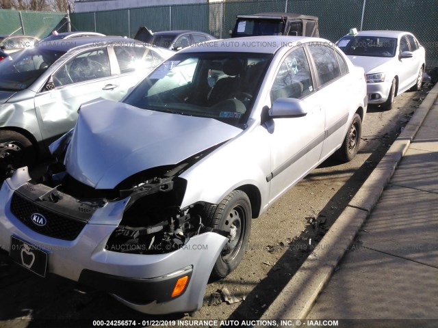 KNADE123986353746 - 2008 KIA RIO LX/SX SILVER photo 2