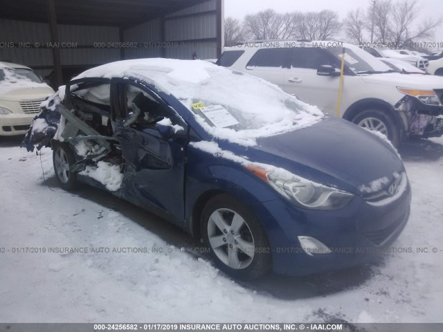 KMHDH4AEXDU521099 - 2013 HYUNDAI ELANTRA GLS/LIMITED BLUE photo 1