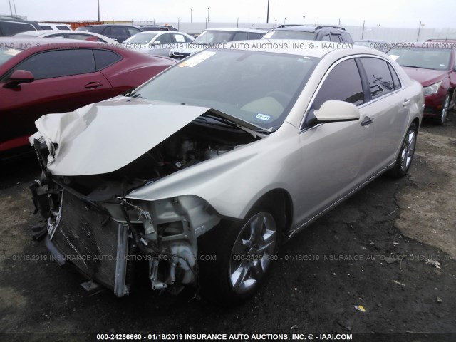 1G1ZC5E0XAF175917 - 2010 CHEVROLET MALIBU 1LT GOLD photo 2