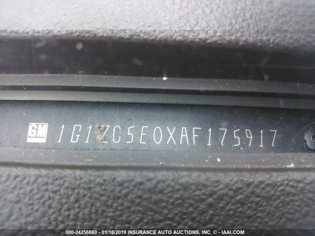 1G1ZC5E0XAF175917 - 2010 CHEVROLET MALIBU 1LT GOLD photo 9