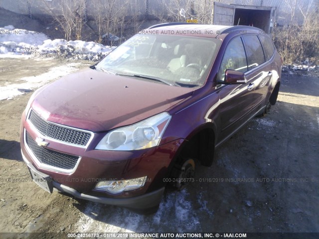 1GNLVFED7AJ204293 - 2010 CHEVROLET TRAVERSE LT RED photo 2