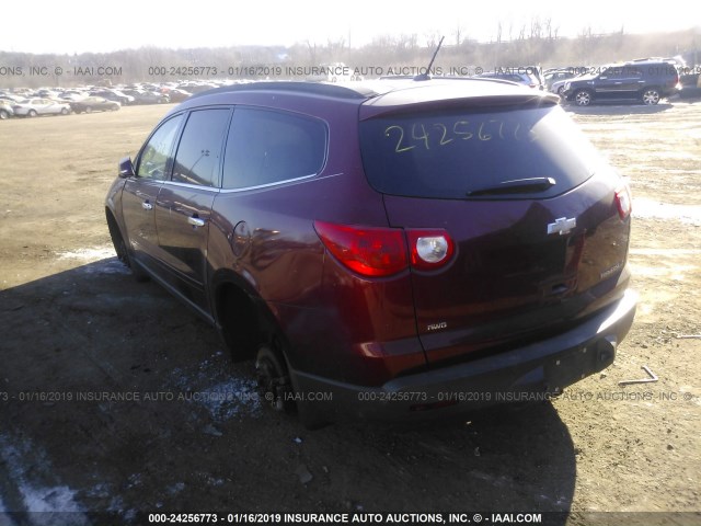 1GNLVFED7AJ204293 - 2010 CHEVROLET TRAVERSE LT RED photo 3