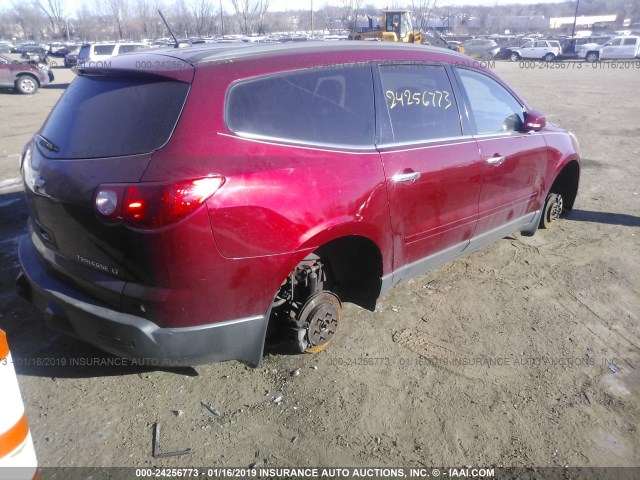 1GNLVFED7AJ204293 - 2010 CHEVROLET TRAVERSE LT RED photo 4