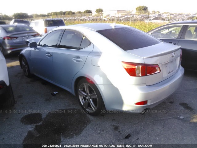 JTHBF5C20C5166008 - 2012 LEXUS IS 250 Light Blue photo 3