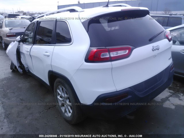 1C4PJLCB0FW694284 - 2015 JEEP CHEROKEE LATITUDE WHITE photo 3