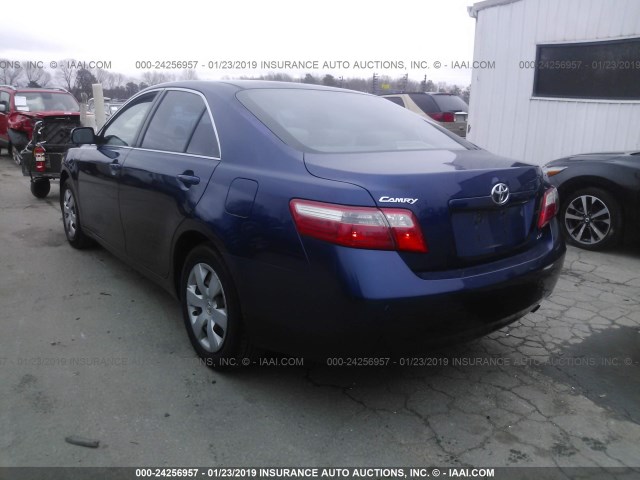 4T1BE46K97U109100 - 2007 TOYOTA CAMRY NEW GENERAT CE/LE/XLE/SE BLUE photo 3