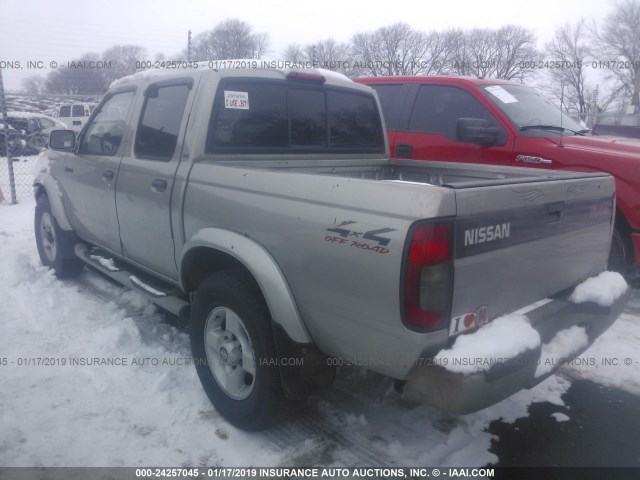 1N6ED27Y2YC327377 - 2000 NISSAN FRONTIER CREW CAB XE/CREW CAB SE BROWN photo 3