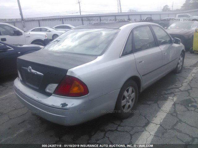 4T1BF28B31U166821 - 2001 TOYOTA AVALON XL/XLS SILVER photo 4