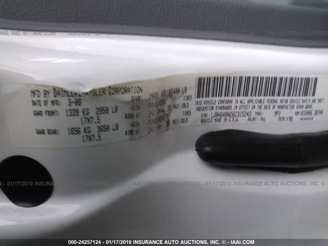 1J8HG48N26C315243 - 2006 JEEP COMMANDER Ağ foto 9