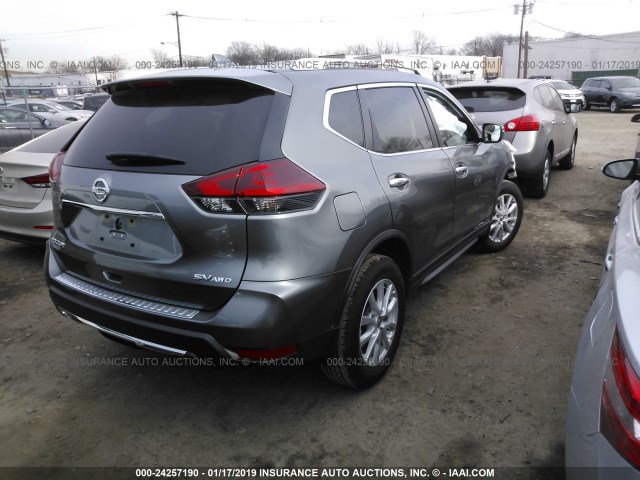 KNMAT2MV0JP622250 - 2018 NISSAN ROGUE S/SV GRAY photo 4