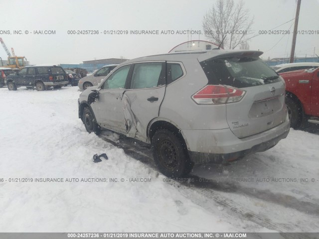 5N1AT2MV7GC786820 - 2016 NISSAN ROGUE S/SL/SV SILVER photo 3