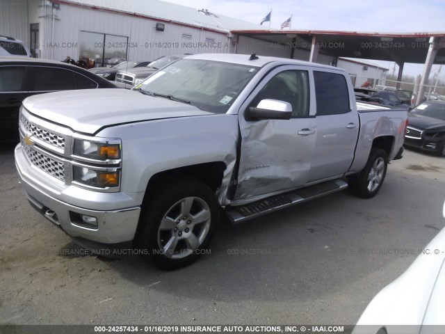 3GCPCREC3EG124876 - 2014 CHEVROLET SILVERADO C1500 LT SILVER photo 2