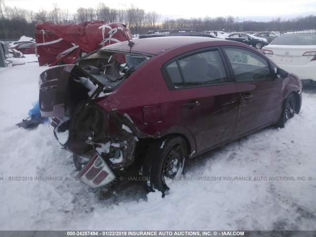 3N1AB61E69L685023 - 2009 NISSAN SENTRA 2.0/2.0S/2.0SL RED photo 4