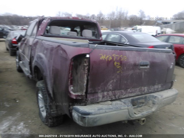 5TBDT44186S549687 - 2006 TOYOTA TUNDRA DOUBLE CAB SR5 MAROON photo 3