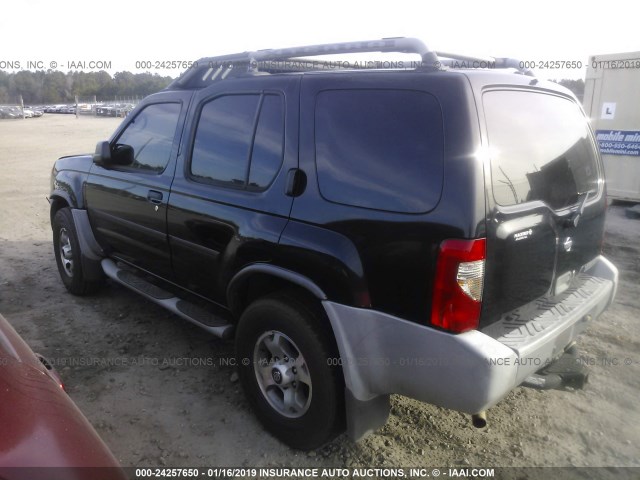 5N1ED28Y2YC591857 - 2000 NISSAN XTERRA XE/SE BLACK photo 3