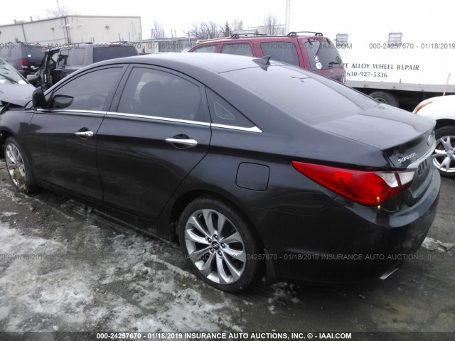 5NPEC4AB9CH408041 - 2012 HYUNDAI SONATA SE/LIMITED BLACK photo 3