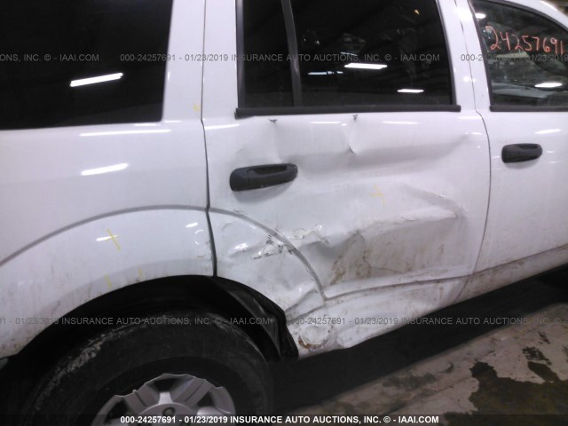 1D8HB38N18F141443 - 2008 DODGE DURANGO SXT WHITE photo 6