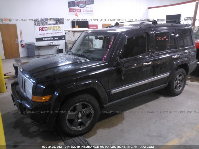 1J8HG48K97C528150 - 2007 JEEP COMMANDER BLACK photo 2