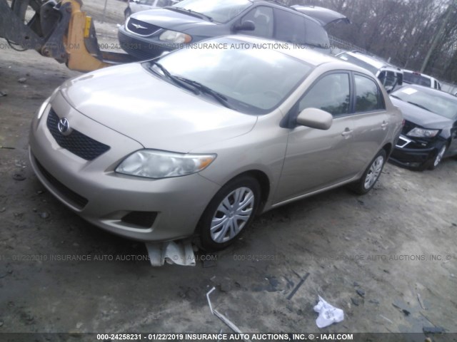 1NXBU40E59Z024618 - 2009 TOYOTA COROLLA S/LE/XLE GOLD photo 2