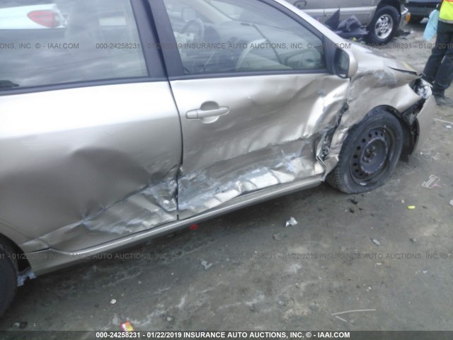 1NXBU40E59Z024618 - 2009 TOYOTA COROLLA S/LE/XLE GOLD photo 6