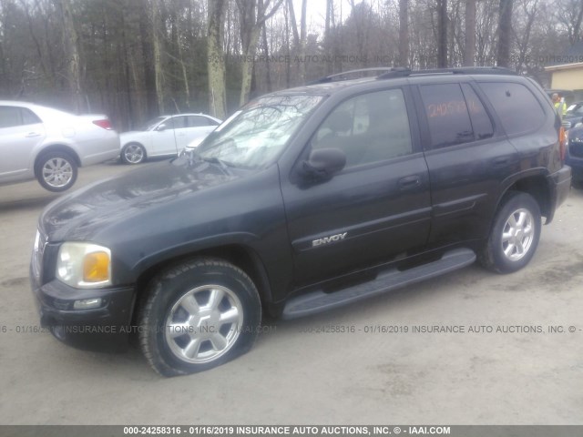 1GKDT13S532277848 - 2003 GMC ENVOY BLACK photo 2