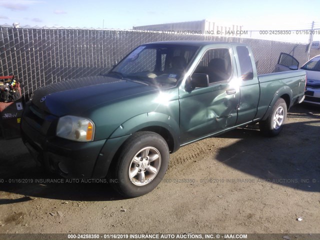 1N6DD26SX2C332231 - 2002 NISSAN FRONTIER KING CAB XE GREEN photo 2