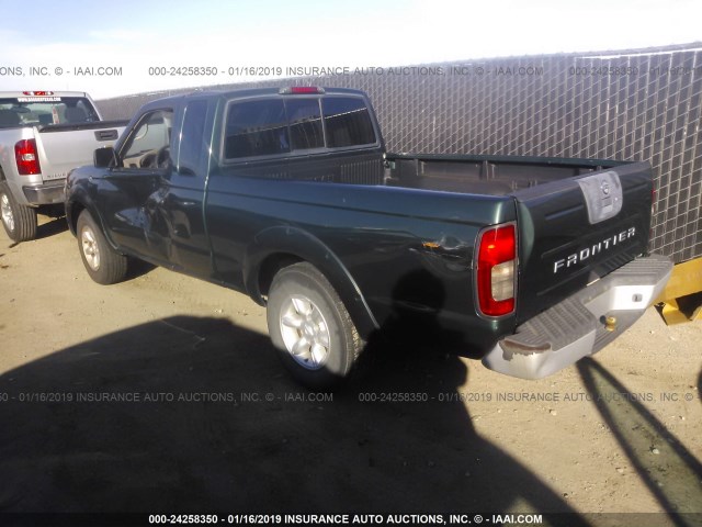 1N6DD26SX2C332231 - 2002 NISSAN FRONTIER KING CAB XE GREEN photo 3