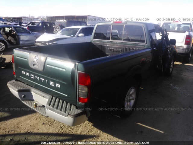 1N6DD26SX2C332231 - 2002 NISSAN FRONTIER KING CAB XE GREEN photo 4