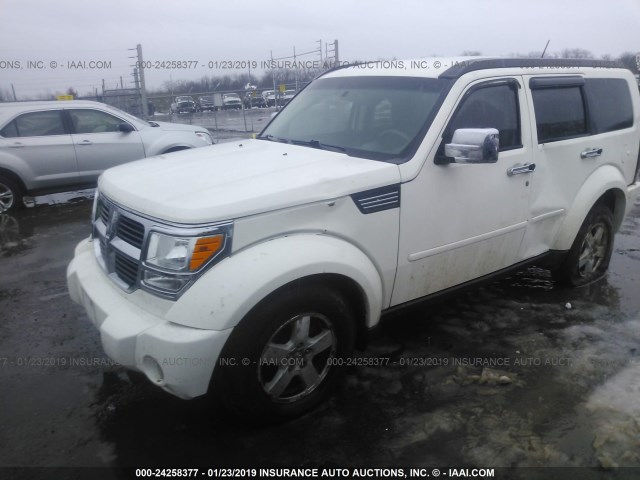 1D8GU28K38W230453 - 2008 DODGE NITRO SXT WHITE photo 2