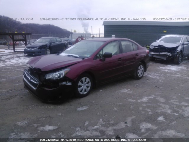 JF1GJAA60FH020365 - 2015 SUBARU IMPREZA RED photo 2