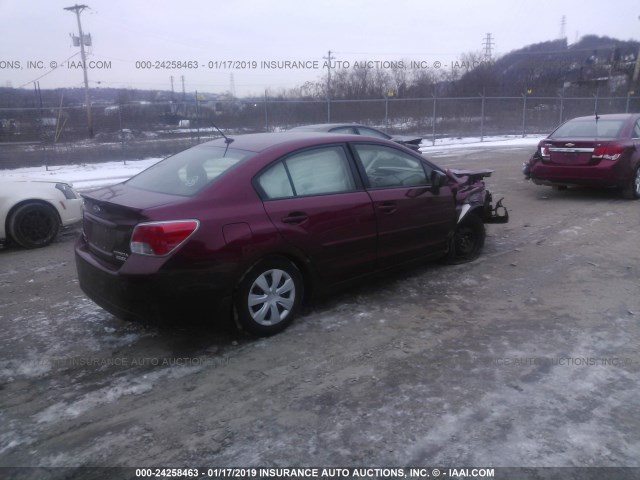 JF1GJAA60FH020365 - 2015 SUBARU IMPREZA RED photo 4