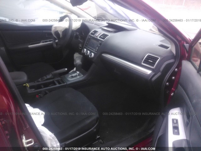 JF1GJAA60FH020365 - 2015 SUBARU IMPREZA RED photo 5