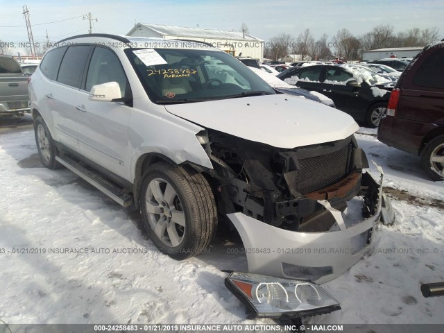 1GNLVHED1AS103434 - 2010 CHEVROLET TRAVERSE LTZ WHITE photo 1