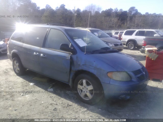 2D4GP44LX7R186641 - 2007 DODGE GRAND CARAVAN SXT BLUE photo 1