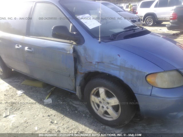 2D4GP44LX7R186641 - 2007 DODGE GRAND CARAVAN SXT BLUE photo 6