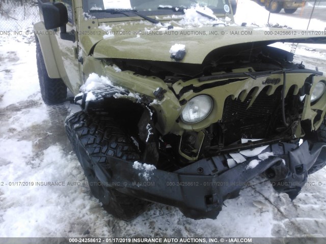 1C4AJWBG0DL668979 - 2013 JEEP WRANGLER SAHARA GREEN photo 6